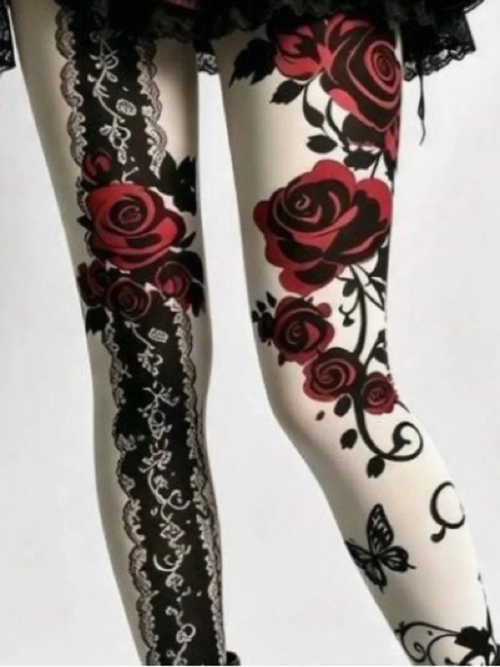 🆕 Floral Opaque Tights